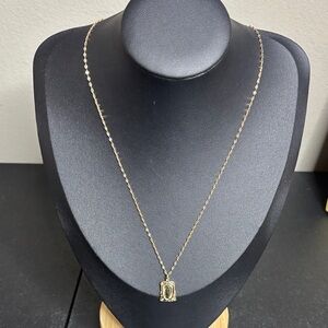 Serefina Mother Mary Silhouette Gold Tone Dainty Necklace